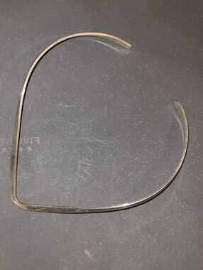 Vintage 925 Sterling Silver Open Collar Choker Necklace Flat Minimalist Torque